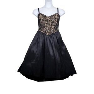 Torrid Womens Retro Chic Black Lace Sweetheart Fit & Flare Dress Size 12 NWT